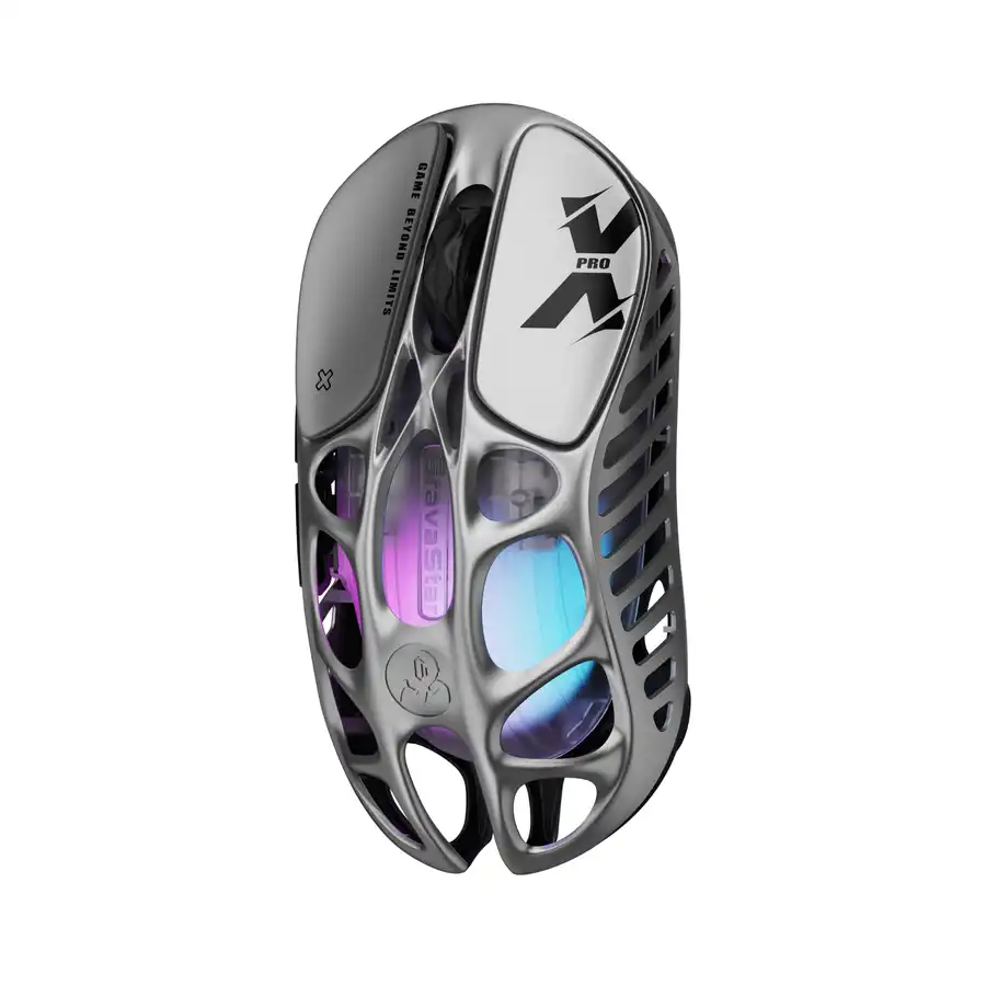 Мышь GravaStar Mercury X Pro 8K, Серый Mouse Wireless, BT/2.4GHz/cable, (PAW3950) 32000 dpi, 5 buttons,Silver