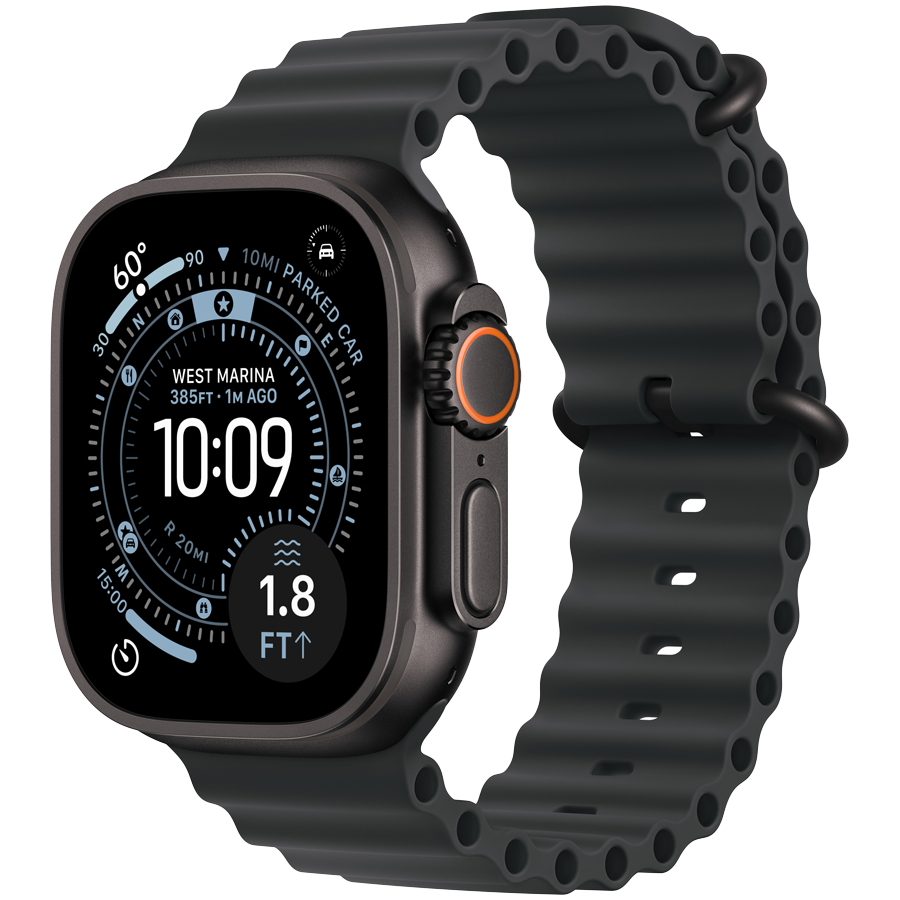 Apple Watch Ultra 3 GPS + Cellular 49mm Black Titanium Case with Black Ocean Band,Model A3281