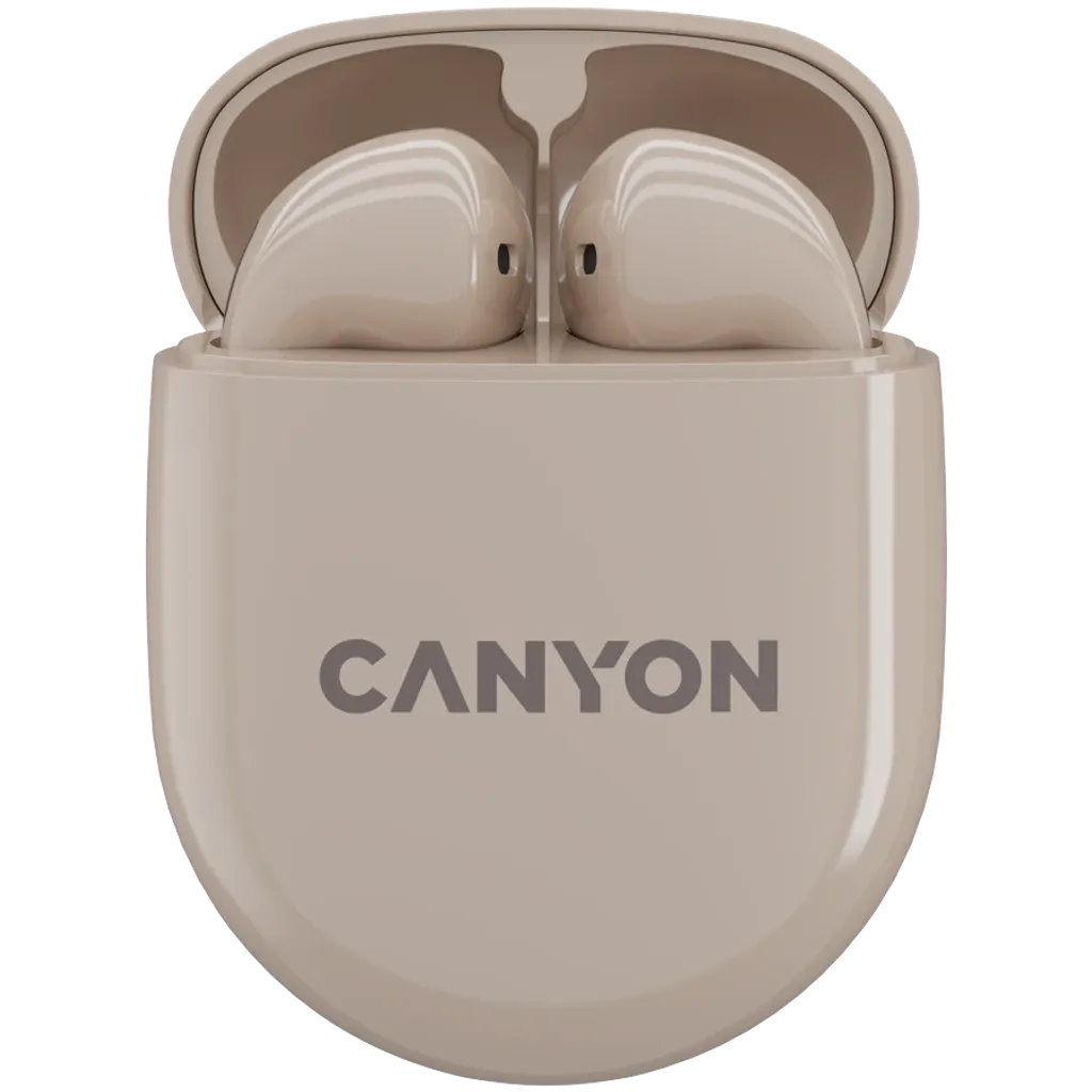 Беспроводная стереогарнитура CANYON headset TWS-6 Бежевый