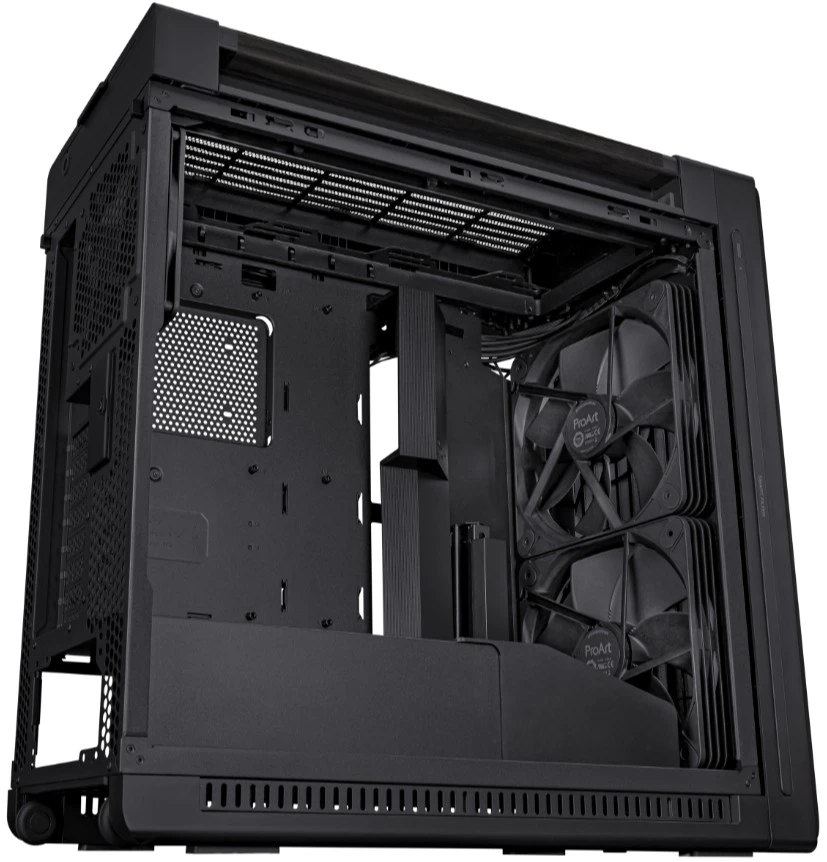 Корпус Asus PROART PA602 WOOD METAL (90DC00J0-B09010) [Midi Tower, 1 x 140 мм, 2 x 200 мм, черный]