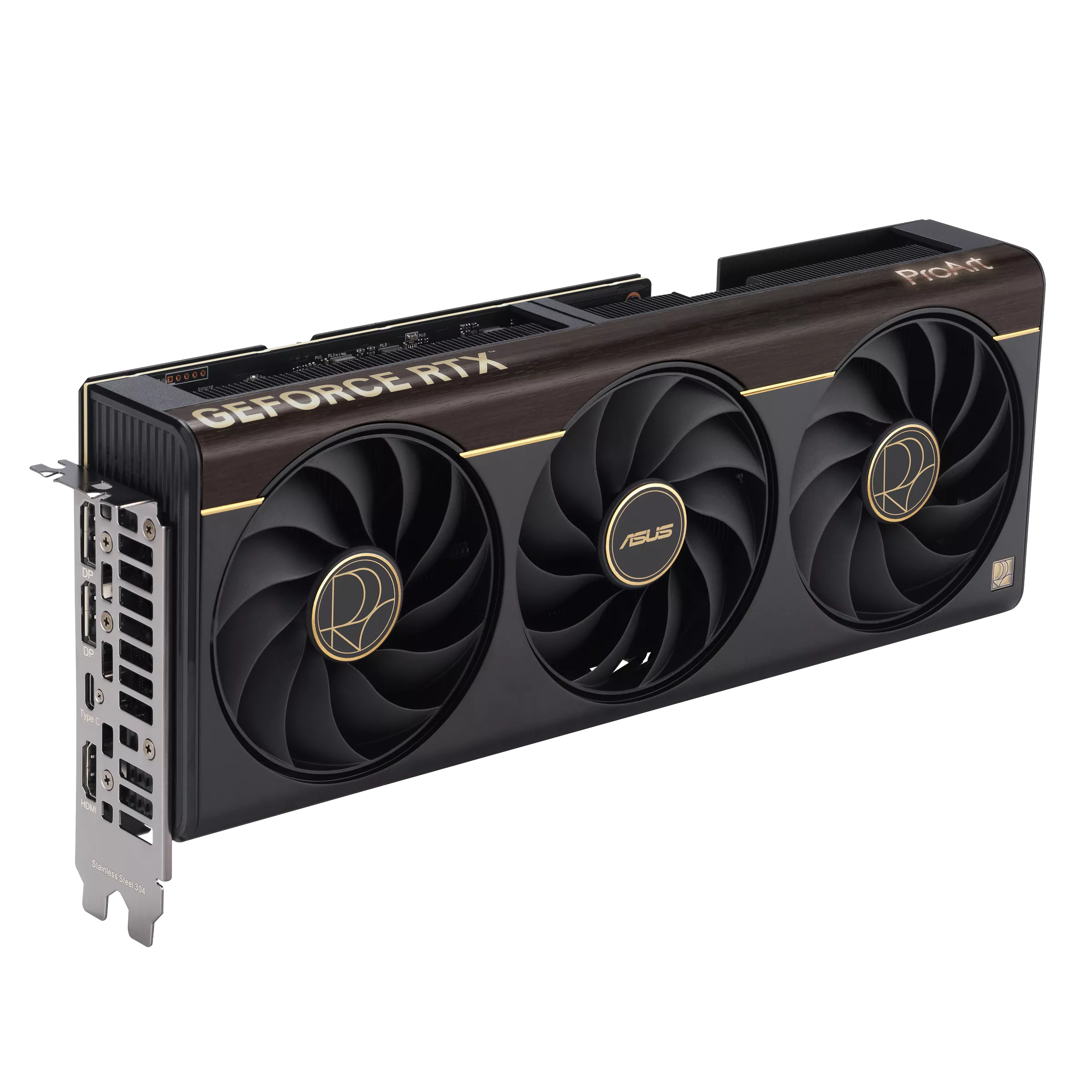 Видеокарта Asus ProArt GeForce RTX 5070 Ti OC Edition (PROART-RTX5070TI-O16G) [16 ГБ, GDDR7, 256 бит, HDMI, DisplayPort (2 шт), USB-C]