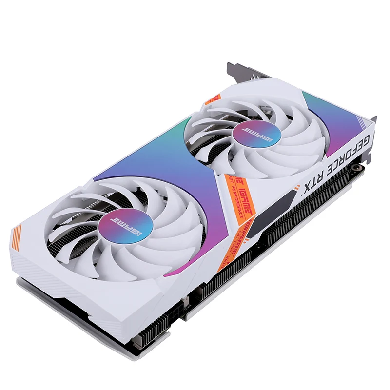Видеокарта Colorful iGame GeForce RTX 3050 Ultra W DUO OC V2-V [8 ГБ, GDDR6, 128 бит, 1552 МГц, 1777 МГц, DVI, HDMI, DisplayPort]