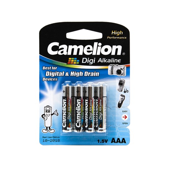 Батарейка, CAMELION, Dig Alkaline, LR03-BP4DG, AAA, 1.5V, блистер 4 шт