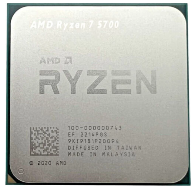 Процессор AMD Ryzen 7 5700 (100-000000743) [AM4, ядер - 8, 3700 МГц, TDP 65 Вт, OEM]