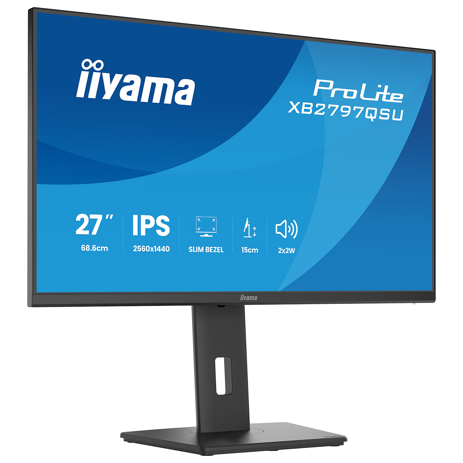 Монитор Iiyama ProLite (XB2797QSU-B1) [27", IPS, 2560x1440, 75 Гц, 1 мс, HDMI x2, DisplayPort]