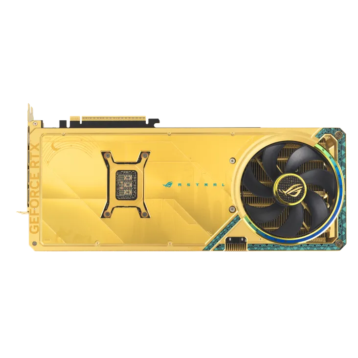 Видеокарта Asus Astral GeForce RTX 5080 Dhahab CORE OC Edition (ROG-ASTRAL-RTX5080-O16G-DHAHAB-CORE) [16 ГБ, GDDR7, 256 бит, HDMI, DisplayPort (3 шт)]