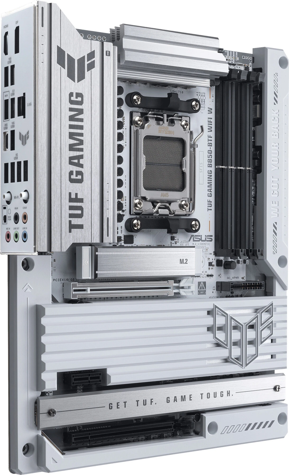 Материнская плата Asus TUF GAMING B850-BTF WIFI W [AM5, AMD B850, 4xDDR 5, 3xM.2, 2xPCI-E x16, Standard-ATX]