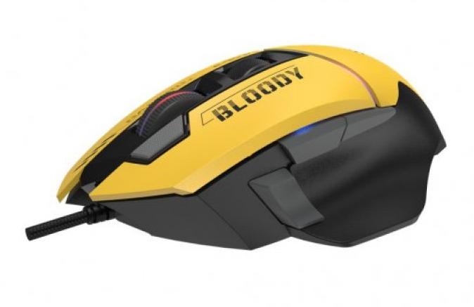 Мышь Bloody W95 Ultra (Sports Lime) [проводная, светодиодная, 20000 DPI, 2000 Гц подсветка, Желтый]