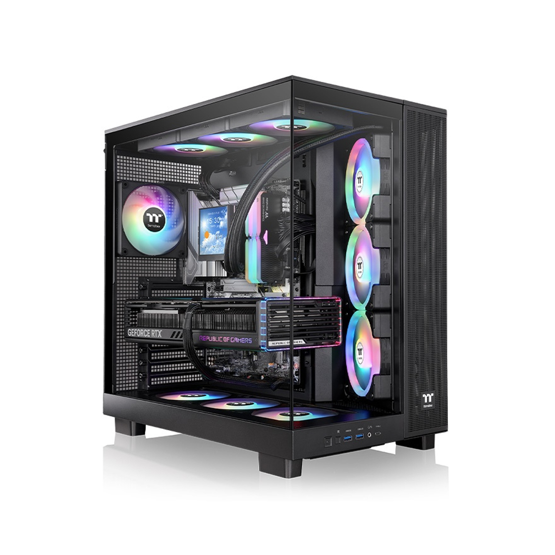 Корпус Thermaltake View 380 XL TG ARGB Black (CA-11E-00M1WN-00) [Midi Tower, 4 x 120 мм ARGB, черный]