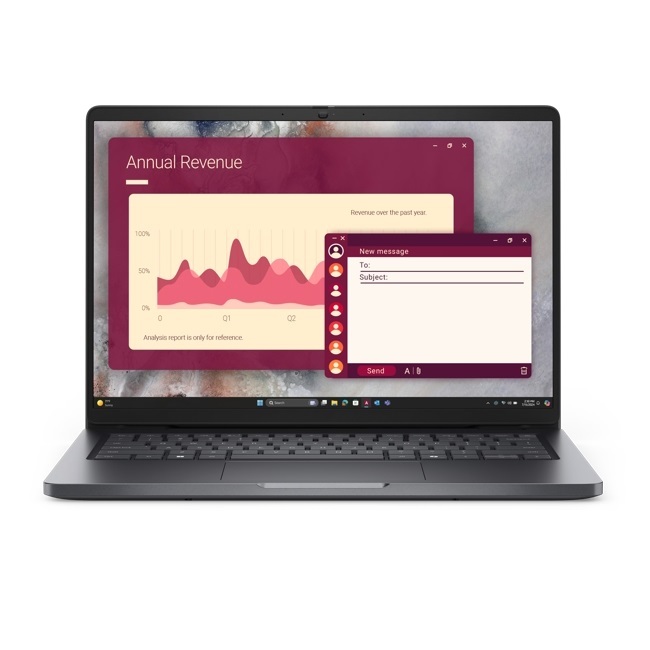 Ноутбук Dell Pro 14 (210-BQHF) [14", Core Ultra 7 255U, 16 ГБ ОЗУ, 1 ТБ SSD, Intel Graphics, Windows 11 Pro]