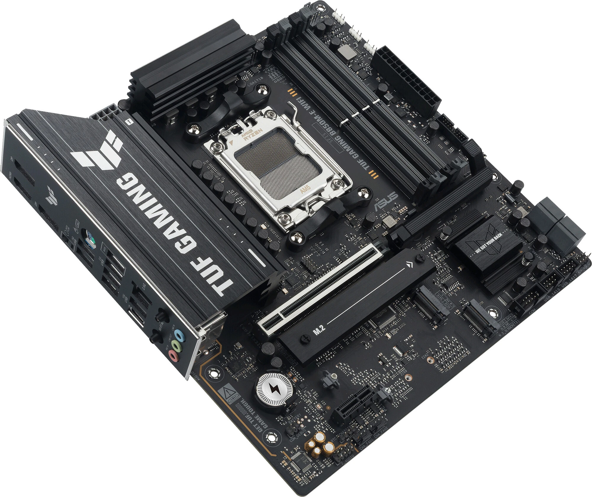 Материнская плата Asus TUF GAMING B850M-E [AM5, AMD B850, 4xDDR 5, 3xM.2, 1xPCI-E x16, Micro-ATX]