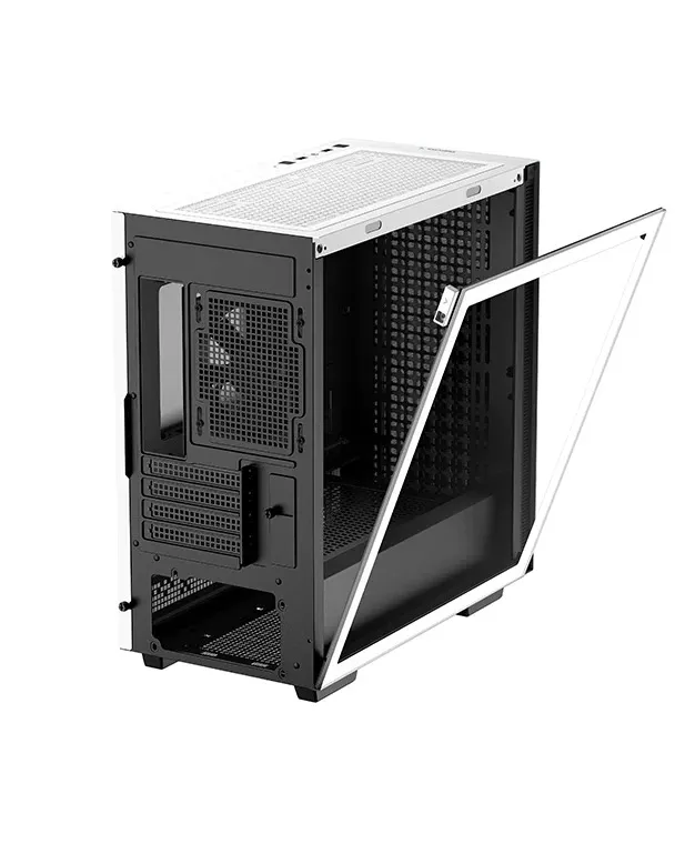 Корпус Deepcool CH370 WH, Midi Tower, белый - купить в интернет-магазине Forcecom.kz Корпус Deepcool CH370 WH, Midi Tower, белый