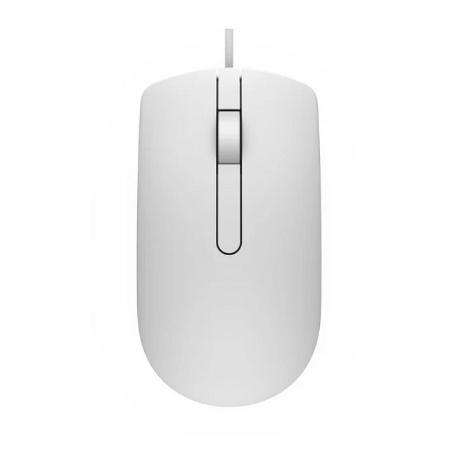 Мышь Dell MS116 (570-AAIP) [проводная, светодиодная, 1000, белый]