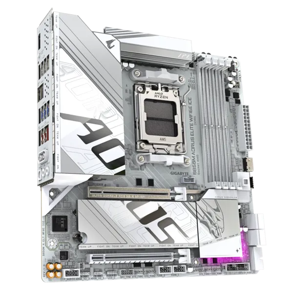 Материнская плата Gigabyte B850M AORUS ELITE WIFI6E ICE [AM5, AMD B850, 4xDDR 4, 2xM.2, 2xPCI-E x16, Micro-ATX]