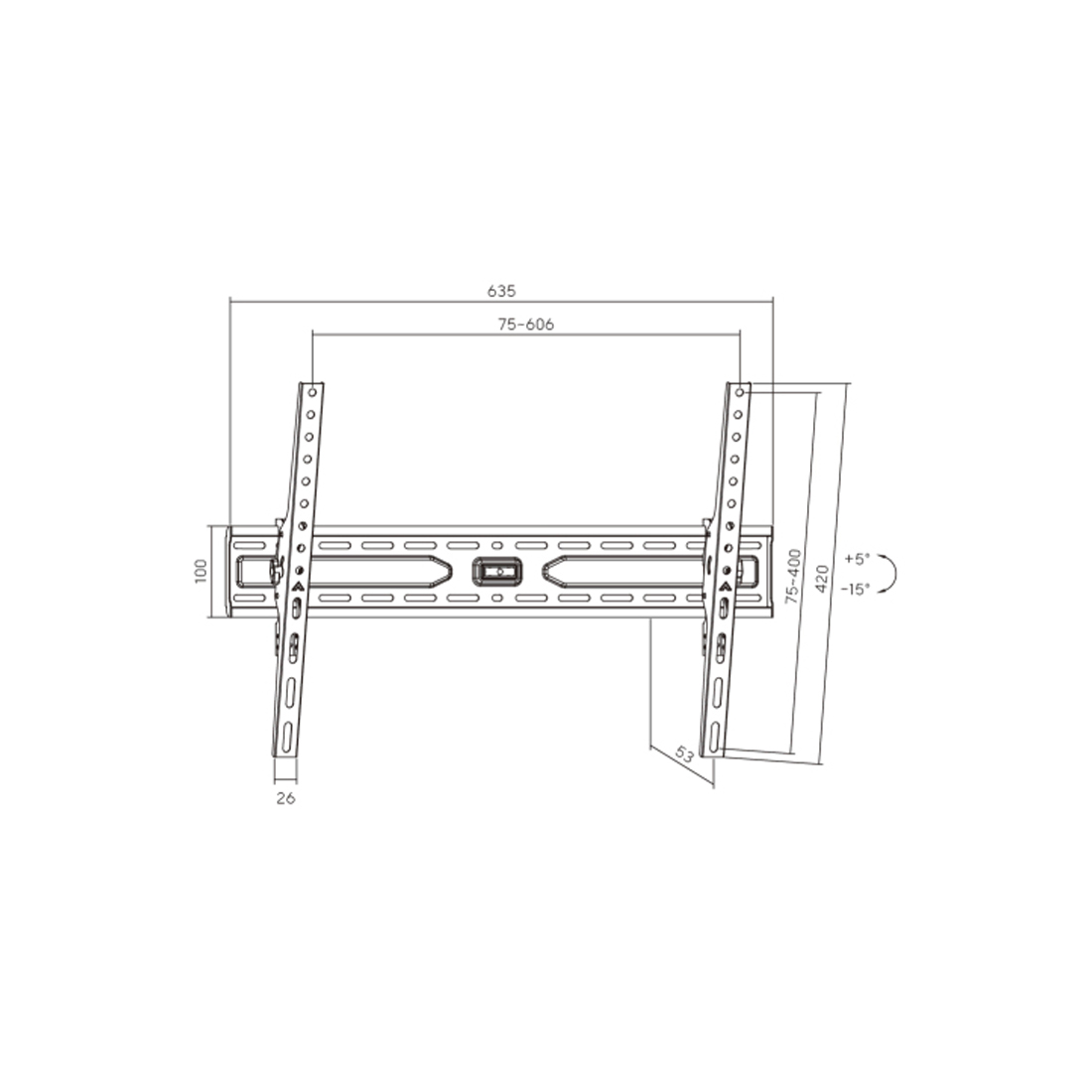 Кронштейн Brateck KL36-46T для ТВ и мониторов, 37"-86"