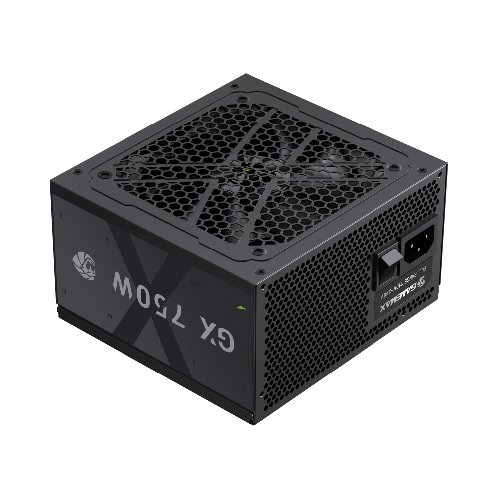 Блок питания GameMax GX 750GF Gold (2132-0750B0022) [750 Вт, 80 PLUS Gold, 6x SATA, 4 x 6+2 pin PCIe, 2x 4+4 pin CPU, ATX]