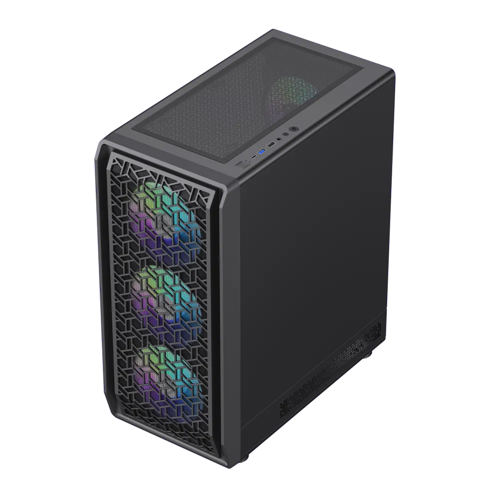 Корпус Gembird FORGE AB (1115-3801R0007) [Midi Tower, Без вентиляторов, черный]