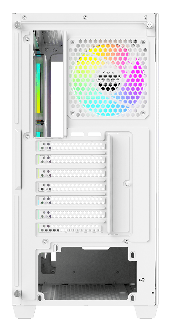 Корпус Ocypus Gamma C72 WH ARGB (Gamma-C72-WHD400XX-GL) [Midi Tower, 4 x 120 мм ARGB, белый]