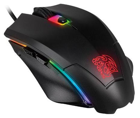 Мышь + коврик Thermaltake Tt eSPORTS TALON Elite RGB (MO-TER-WDOTBK-01) [проводная, светодиодная, 5000 DPI, подсветка]