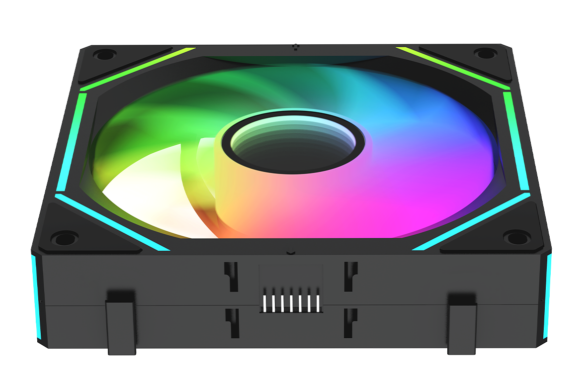 Вентилятор для корпуса Ocypus Gamma F12 UNI BK ARGB REVERSE BLADE [123 x 120 мм, 1800 об/мин, 53 CFM, 31 дБ, PWM]