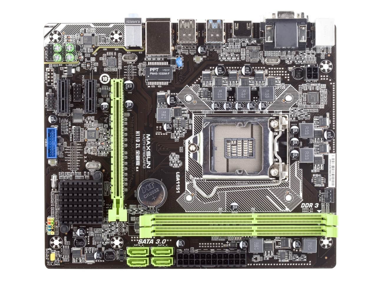 Материнская плата Maxsun MS-H110ZL ALL SOLID M.4 [LGA 1151, H110, 2xDDR 3, 1xPCI-E x16, Micro-ATX]