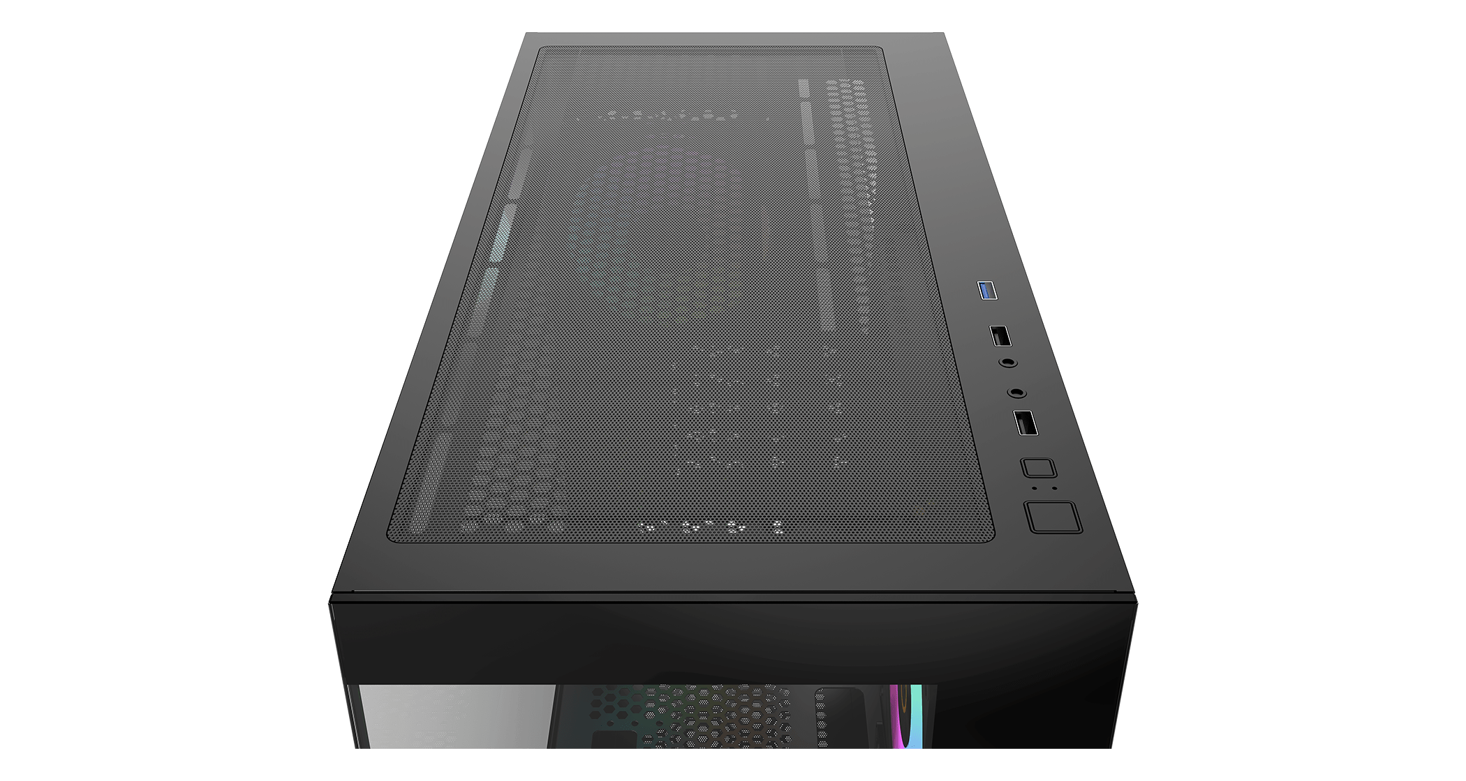 Корпус Ocypus Gamma C52 BK ARGB (Gamma-C52-BKD300XX-GL) [Mini Tower, 120 мм x 3 ARGB, черный]