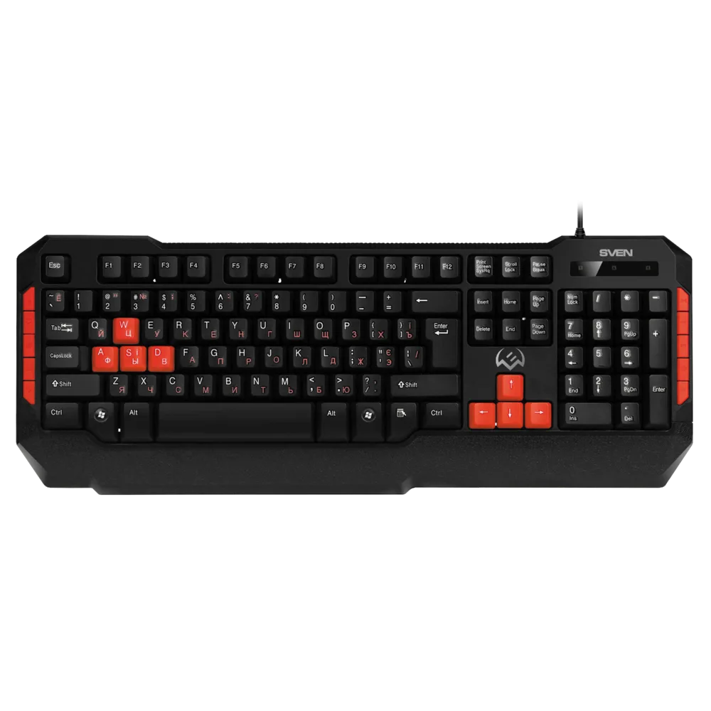 Клавиатура+мышь+коврик SVEN GS-9000 [мембранная, проводная, черная]