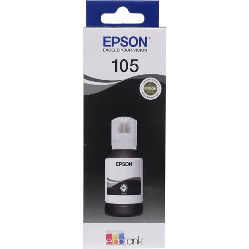 Контейнер с чернилами Epson C13T00R140 106 EcoTank Black, оригинальный, черный 70 мл
