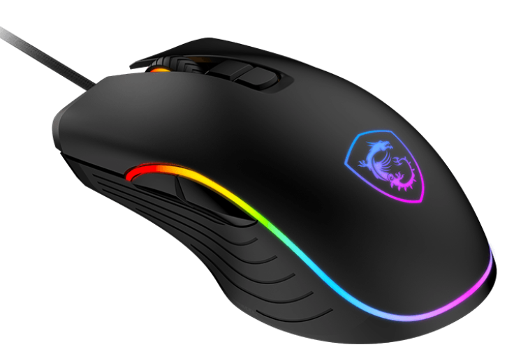 Мышь MSI FORGE GM300 [проводная, светодиодная, 7200 DPI, подсветка, черная]