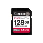 Карта памяти Kingston 128GB SDXC Canvas React Plus SDXC (SDR2V6/128GB) UHS-II 280R/100W U3 V60