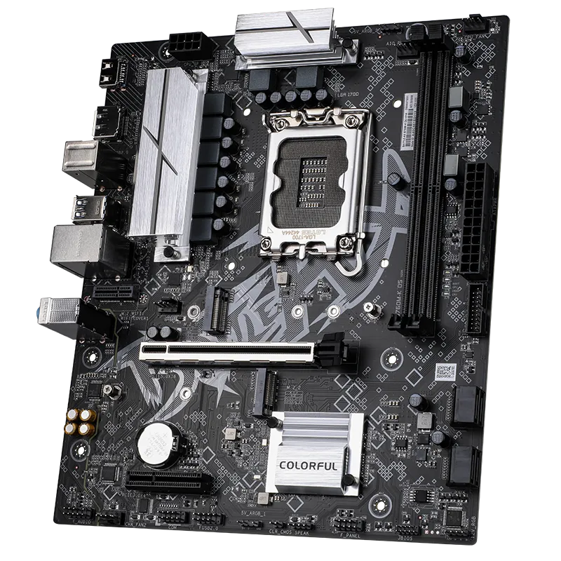 Материнская плата Colorful BATTLE-AX (B760M-K D5 V21A) [LGA 1700, Intel B760, 2xDDR 5, 2xM.2, 1xPCI-E x16, Micro-ATX]