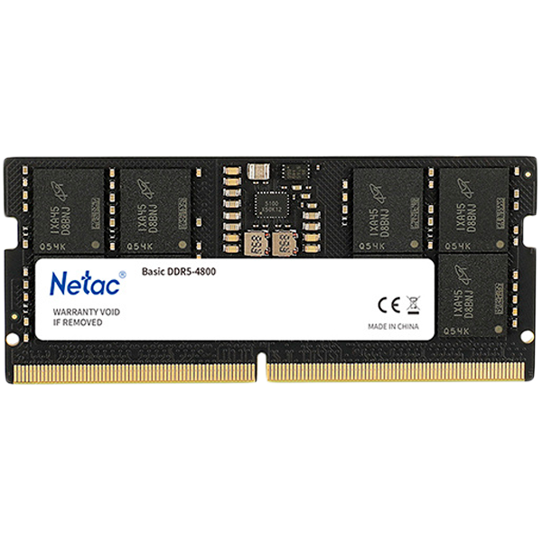 Оперативная память для ноутбука Netac Basic (NTBSD5N48SP-16) [16 ГБ, DDR 5, 4800 МГц, 1.1 В]