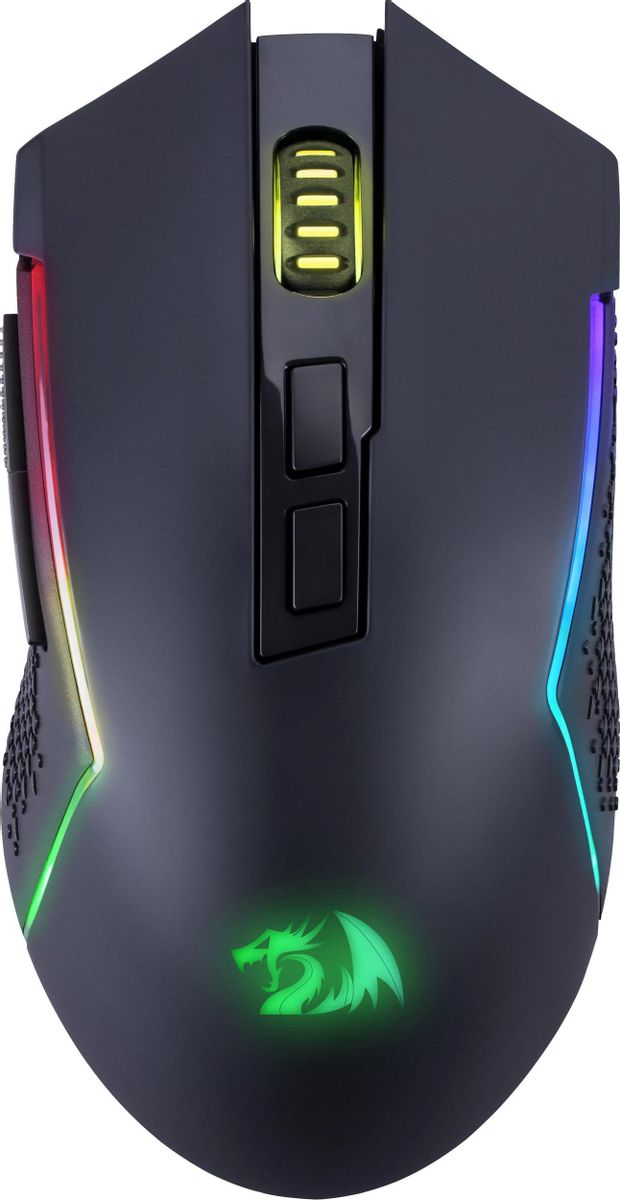 Мышь Redragon Trident (71431) [беспроводная, светодиодная, 8000 DPI, подсветка, черная]