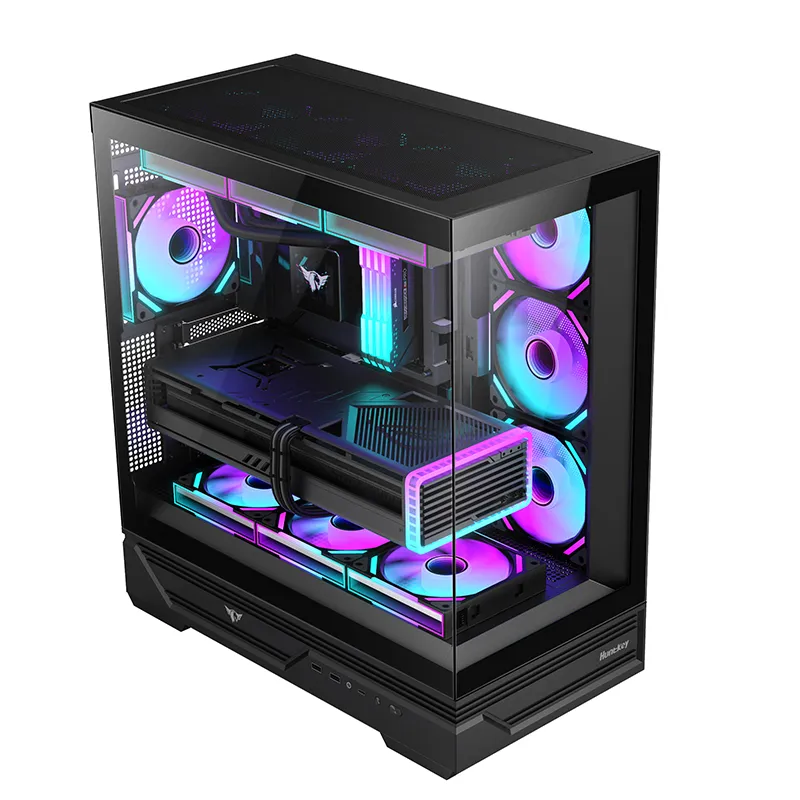 Корпус HuntKey MVP Destiny [Midi Tower, 4x 120 мм ARGB, Черный]