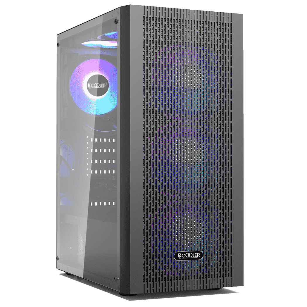 Корпус PCCooler MA100 MESH BK [Midi Tower, 3 х 120 мм, черный]