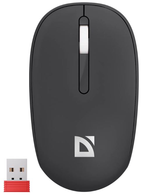 Мышь Defender Smart MM-396 [беспроводная, светодиодная, 1600 DPI, 125 Гц, черный]