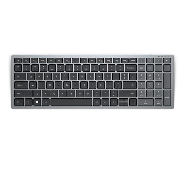 Клавиатура Dell Compact Multi-Device KB740 (580-AKOZ) [Мембранная, беспроводная, клавиш - 100, серая]