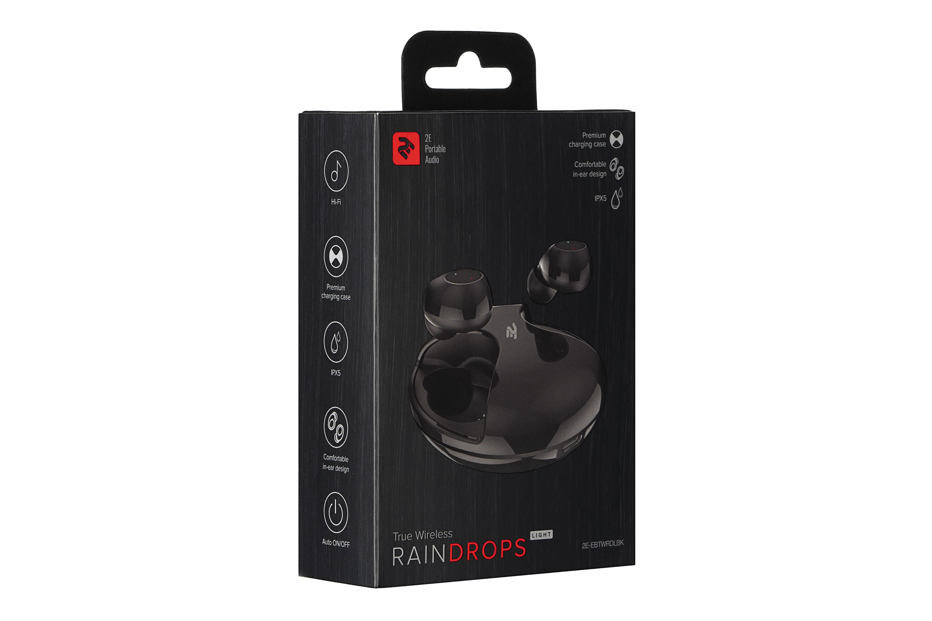 Наушники 2E RainDrops Light True Wireless Waterproof Mic [2E-EBTWRDLBK (Black)]