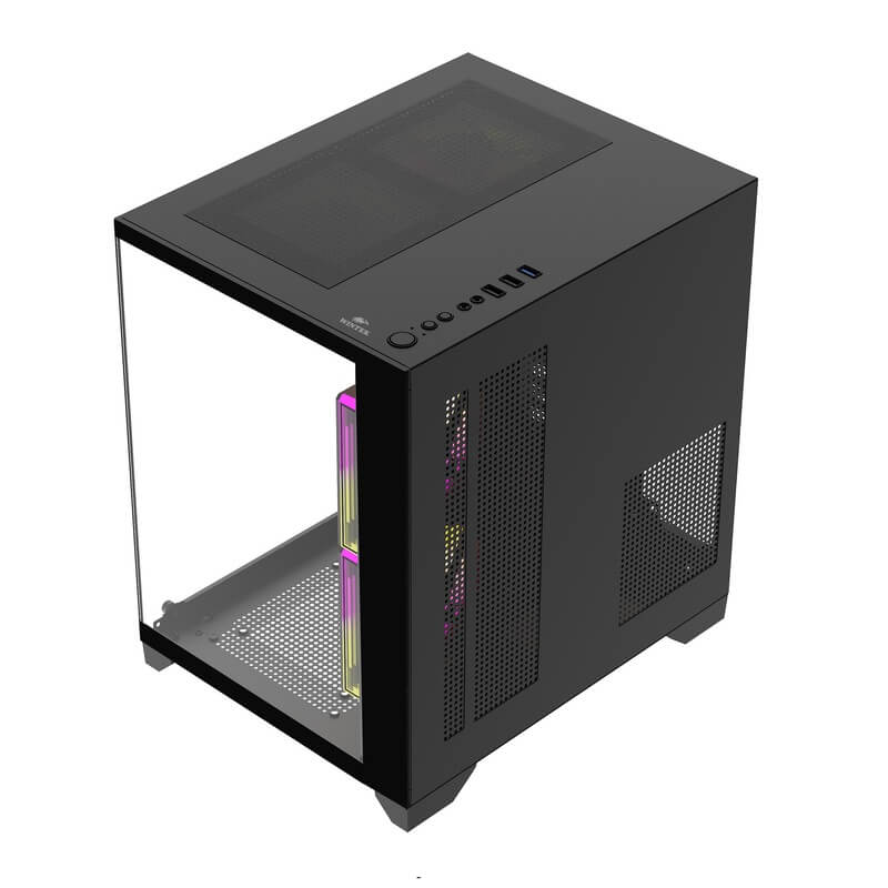 Корпус Wintek AQUABOX S05-B TG [Mini Tower, 5 x 120 мм ARGB, Черный]