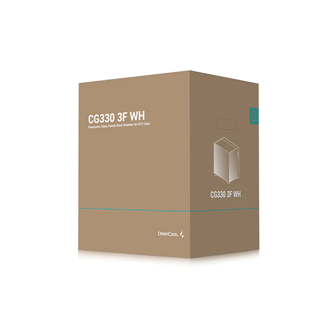 Корпус DeepCool CG330 3F WH (R-CG330-WHNGM3-G) [Mini Tower, 3 x 120 мм ARGB, Белый]