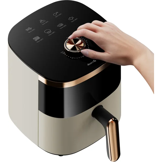 Аэрофритюрница Deerma Air Fryer DEM-KZ30W Черный/Золотой