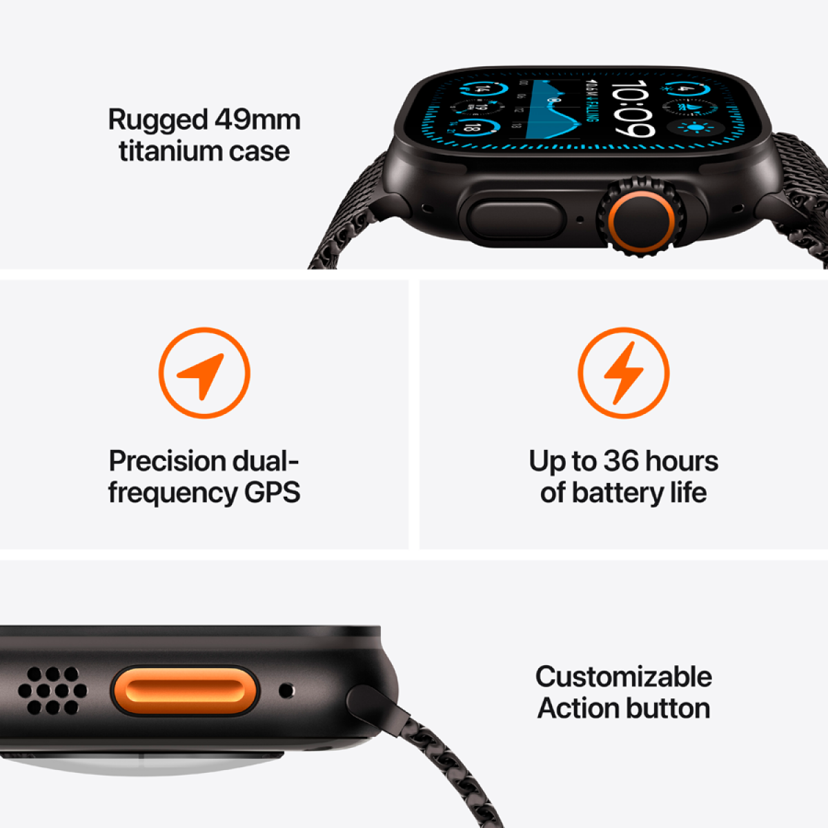 Apple Watch Ultra 2 2024 GPS (MX5U3GK/A), 49mm, Черная 