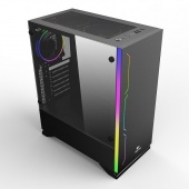 Корпус Wintek Wave D528 TG, Midi tower, черный - купить в интернет-магазине Forcecom.kz Корпус Wintek Wave D528 TG, Midi tower, черный