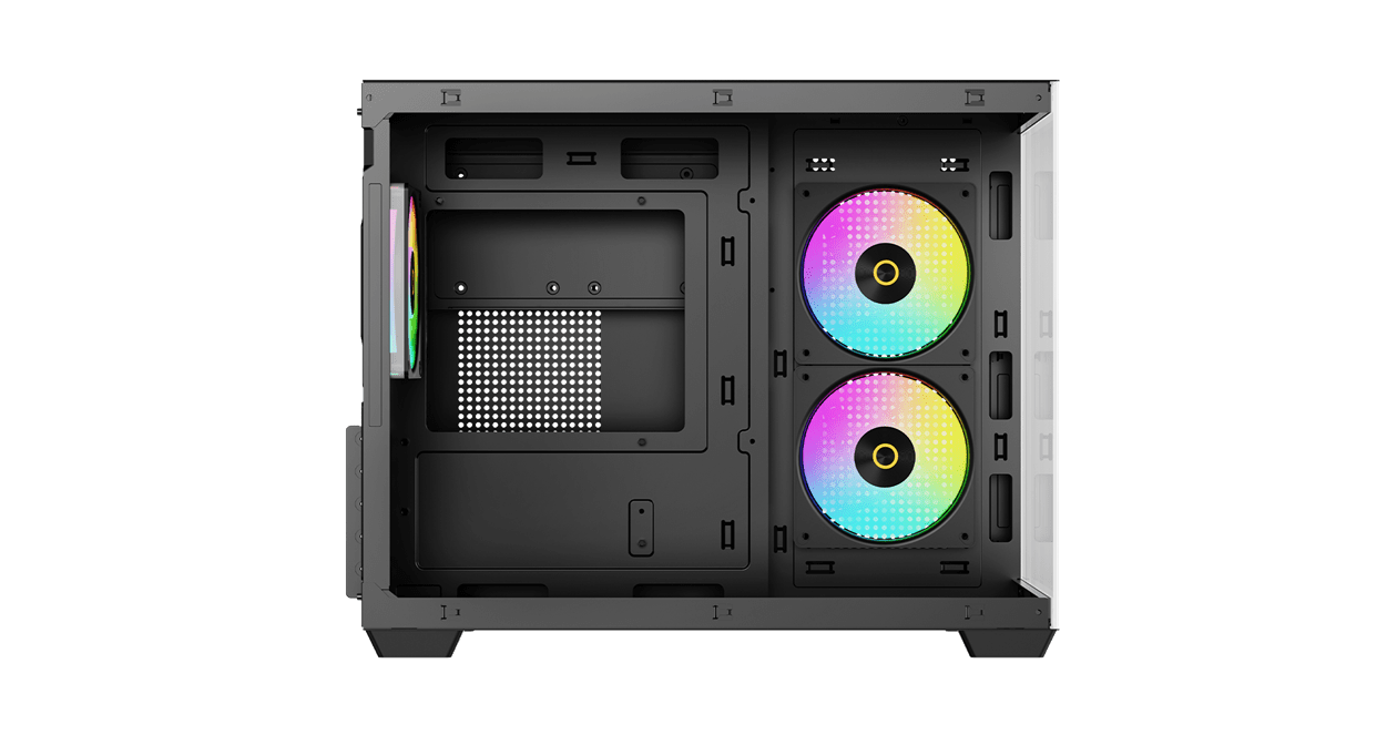 Корпус Ocypus Gamma C54 BK ARGB (Gamma-C54-BKD300XX-GL) [Midi Tower, 3 x 120 мм, черный]