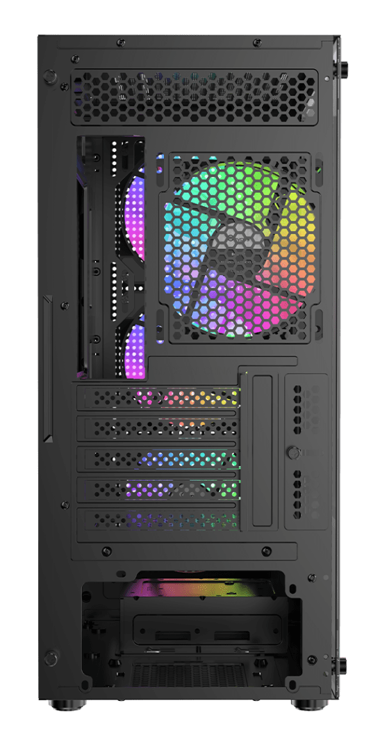 Корпус Ocypus Gamma C50 BK ARGB (Gamma-C50-BKG400XX-GL) [Mini Tower, 4 x 120 мм, черный]