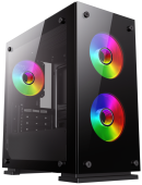 Корпус GameMax M65 [Mini Tower, 3 × 120 мм ARGB, Черный]