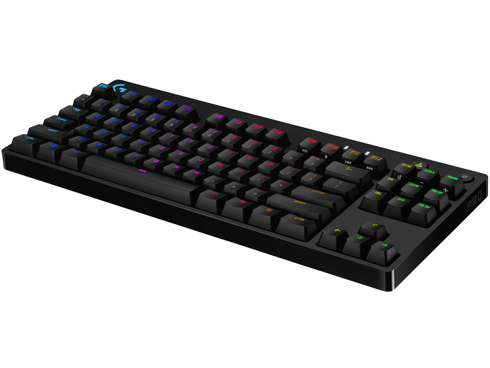 Клавиатура Logitech G Pro TKL [механическая, проводная, RGB подсветка, Logitech GX Blue, черная]