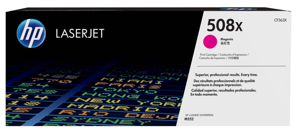 Картридж HP 508X Magenta LaserJet Toner Cartridge (CF363X), пурпурный, оригинальный