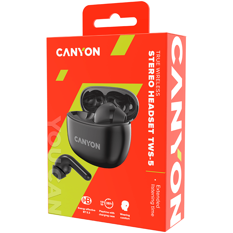 Беспроводные стереонаушники CANYON TWS-5 (CNS-TWS5B) Черный