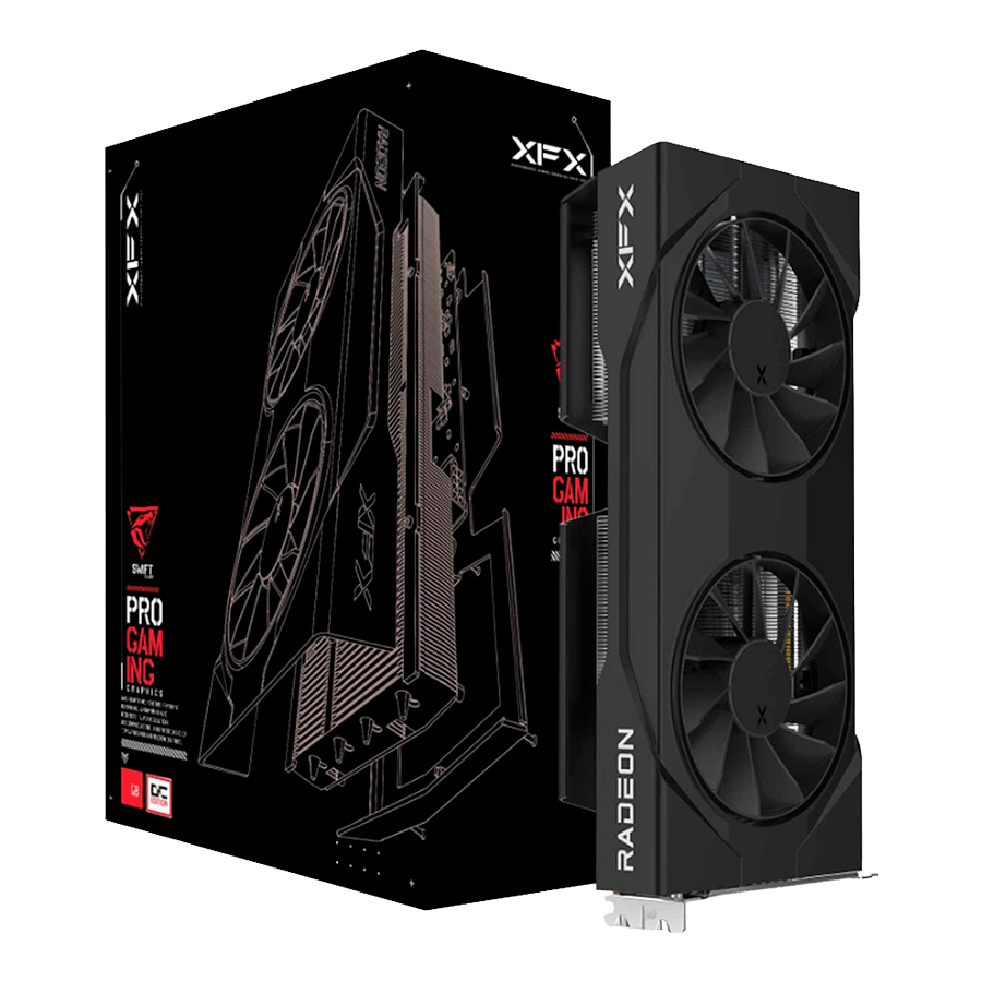 Видеокарта XFX SWIFT AMD Radeon RX 9060 Gaming Edition 8GB (RX-96SWFT8BC) [8 ГБ, GDDR6, 128 бит, HDMI, DisplayPort (2 шт)]